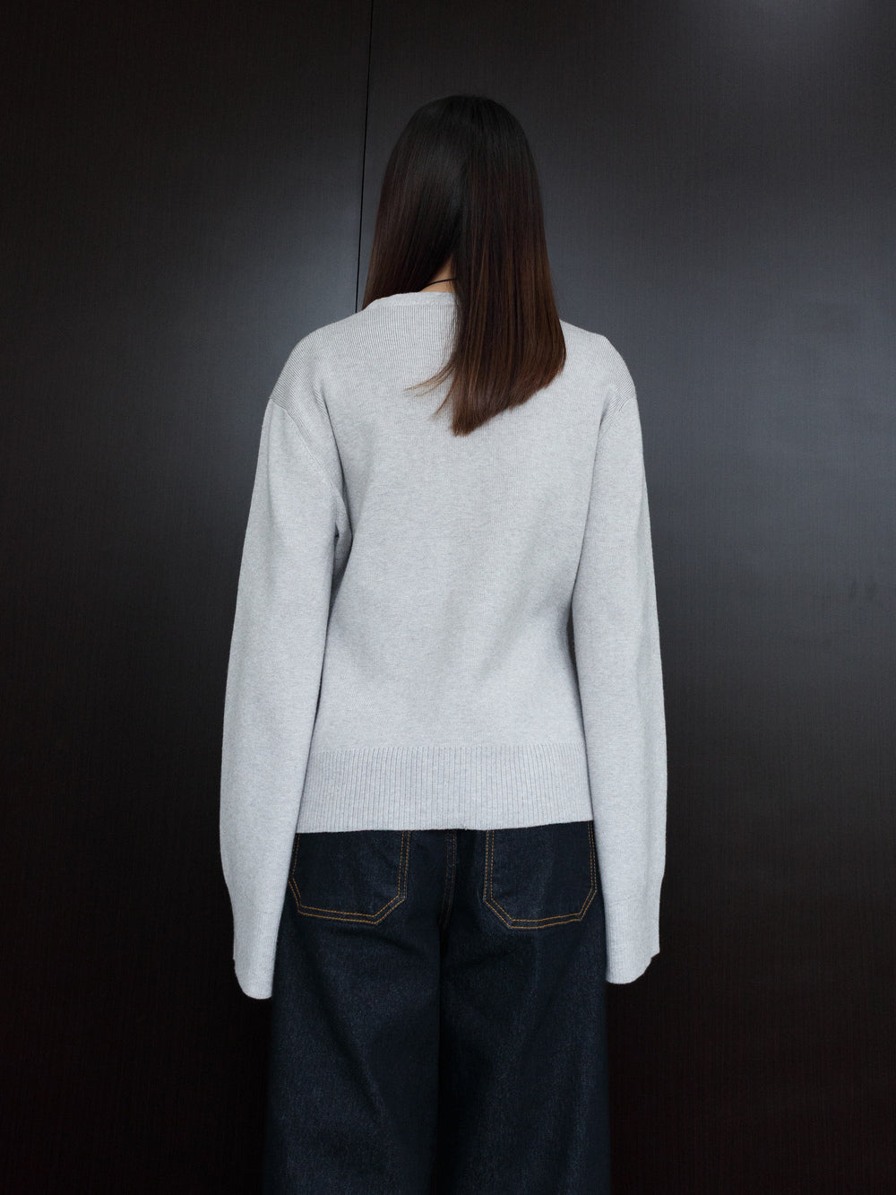 Camia Fitted Knit Cardigan - Grey