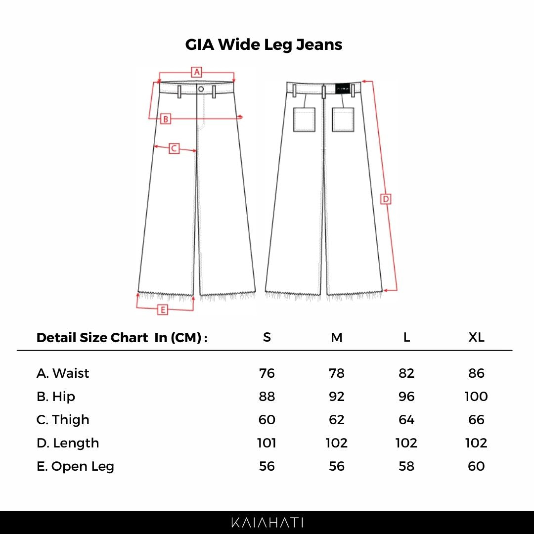 Gia Wide Leg Jeans - Medium Blue