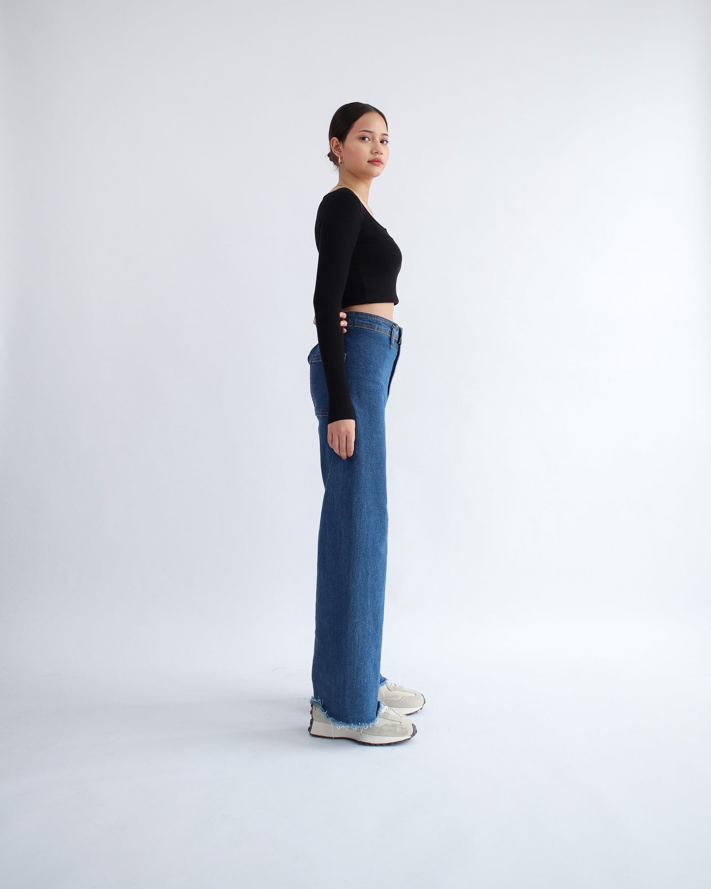 Gia Wide Leg Jeans - Medium Blue