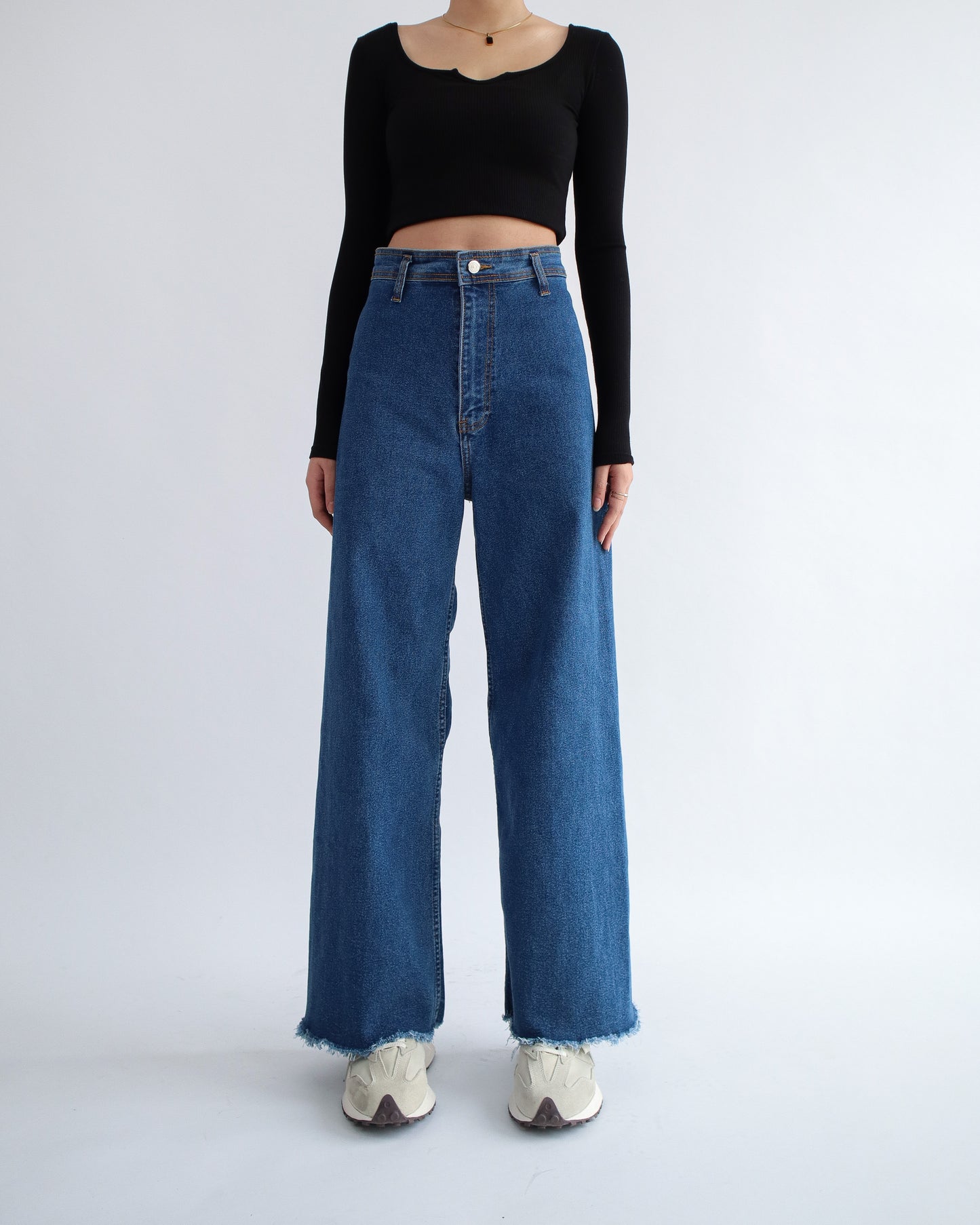 Gia Wide Leg Jeans - Medium Blue