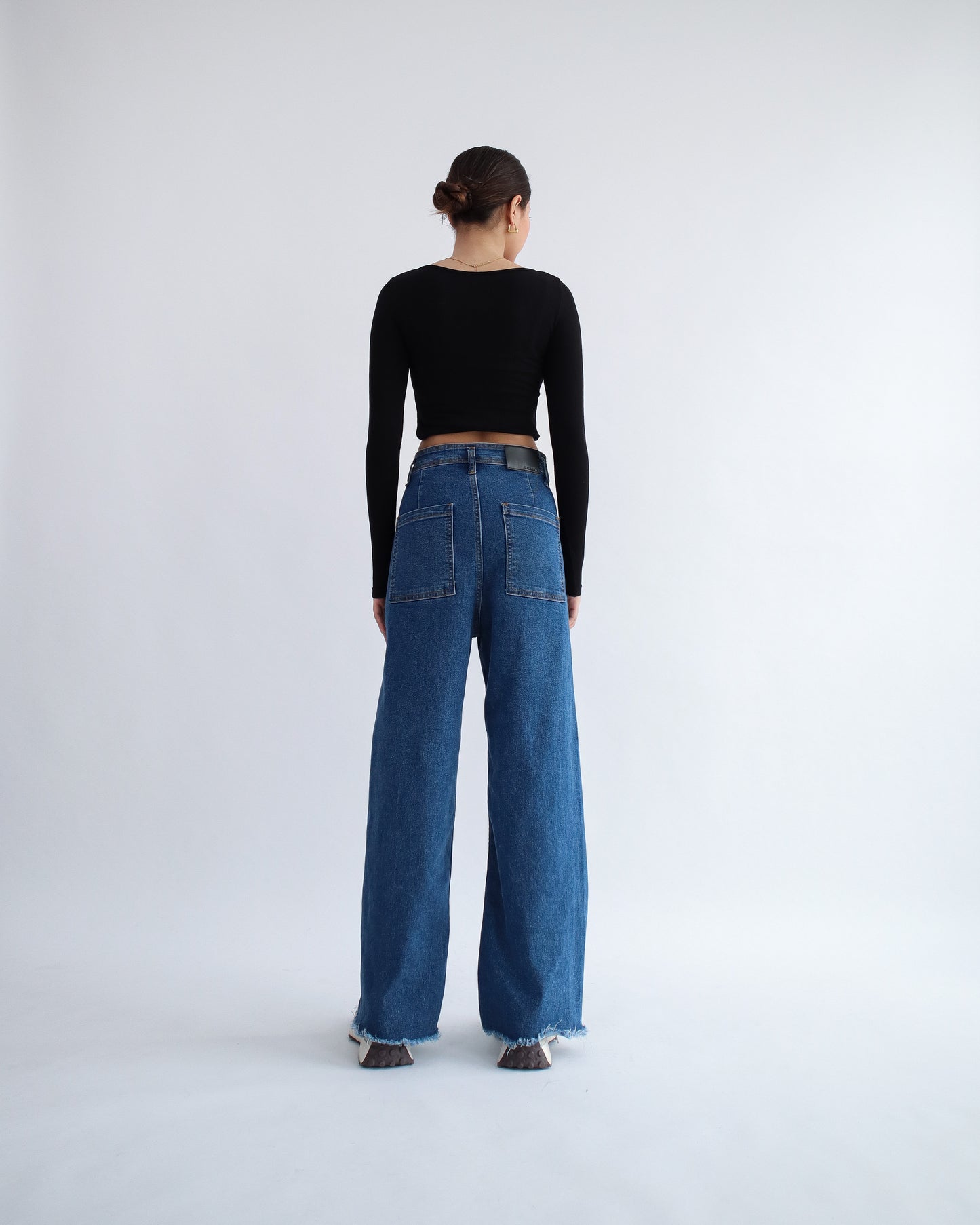 Gia Wide Leg Jeans - Medium Blue