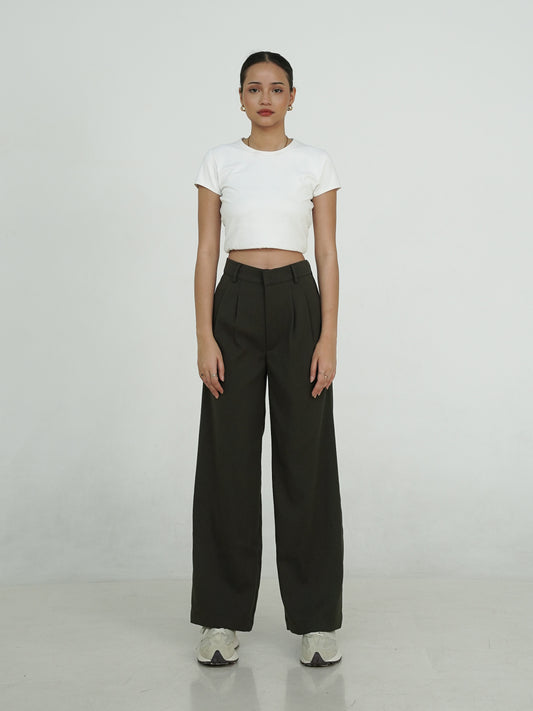Lucia Pleated Wide Leg Trousers