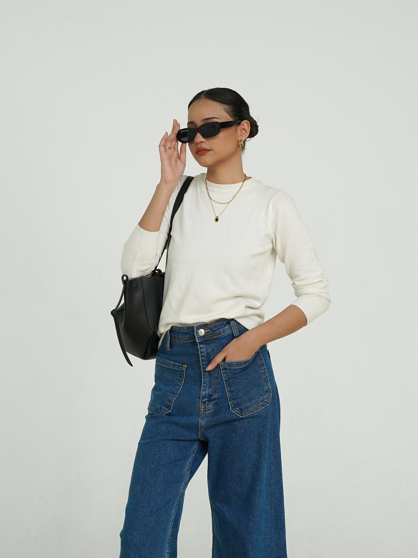 Catania Soft Knit Sweater White
