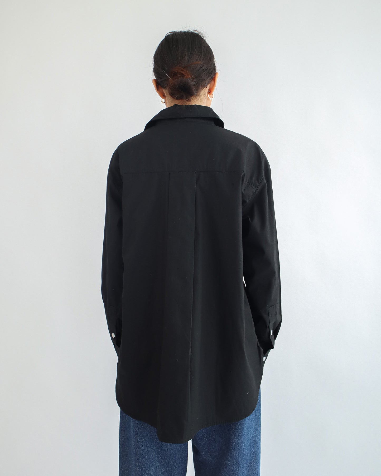 Tania Basic Oversized Shirt with Pocket