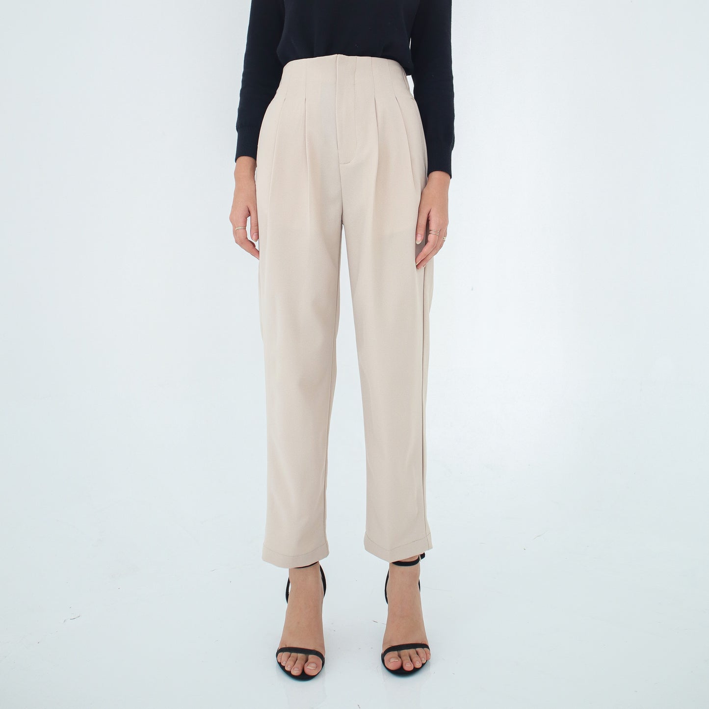 Tatia Highwaisted Ankle Pants - Warm Sand
