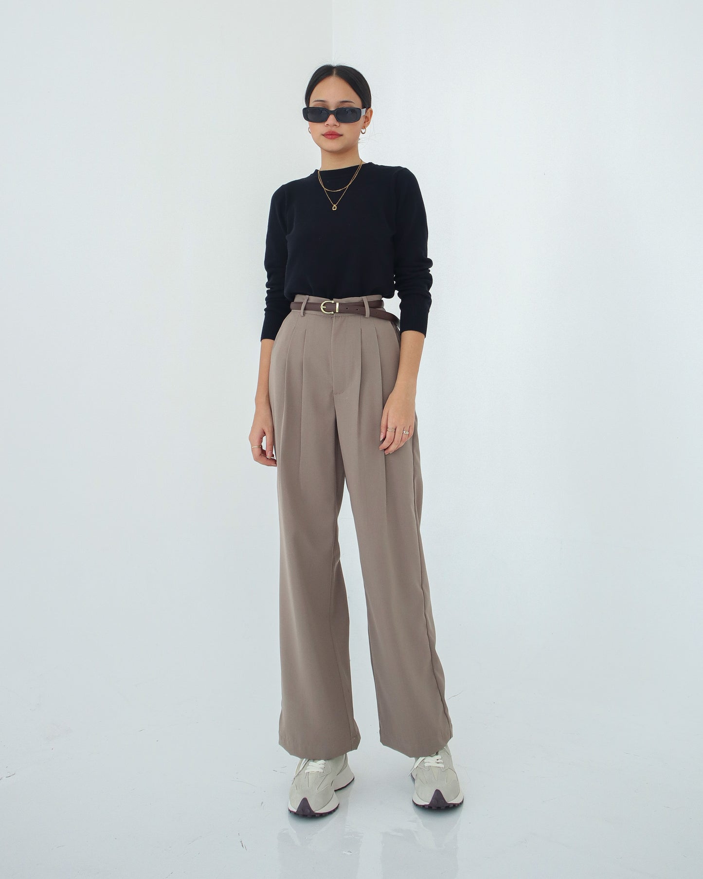 Lucia Pleated Wide Leg Trousers