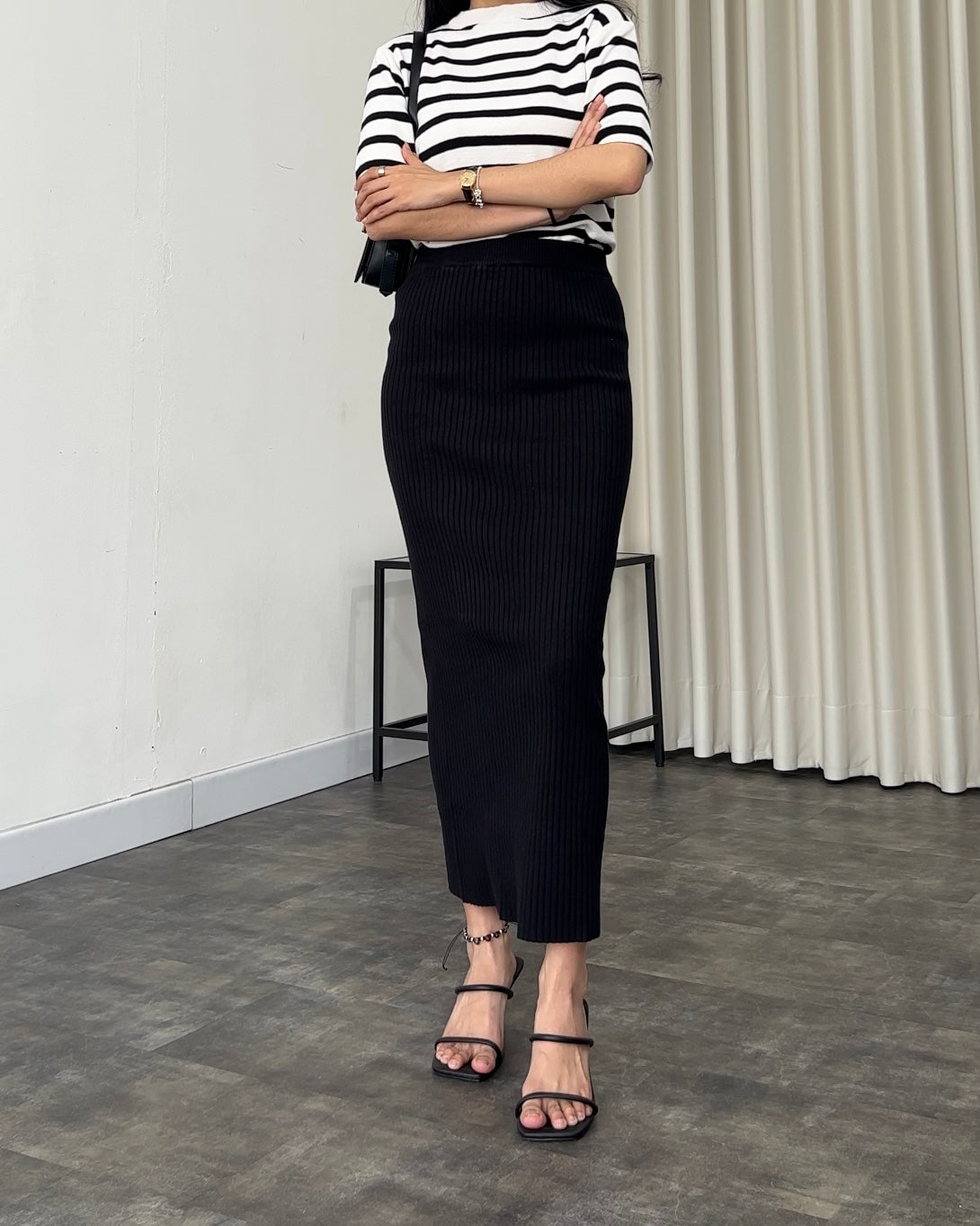 Leticia Ribbed Long Skirt