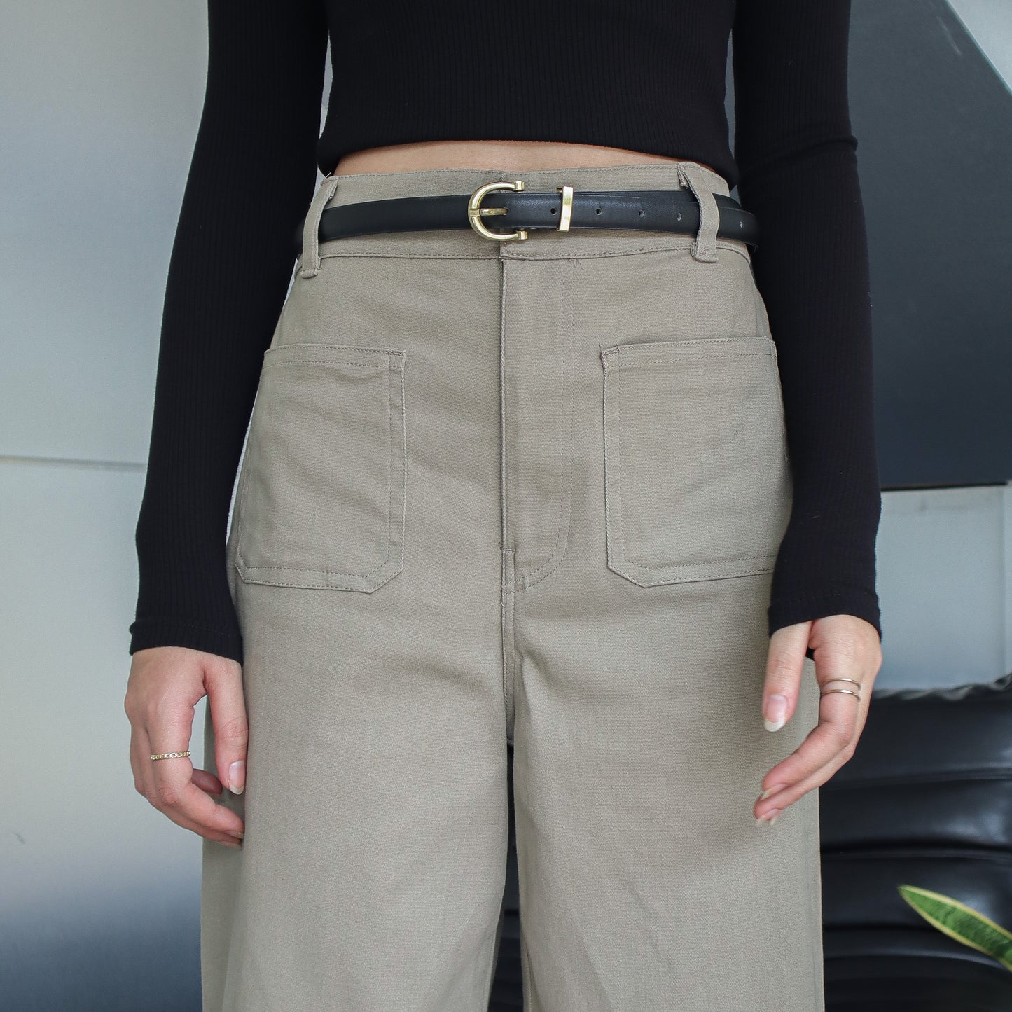 Gaia Twill Pants - Taupe