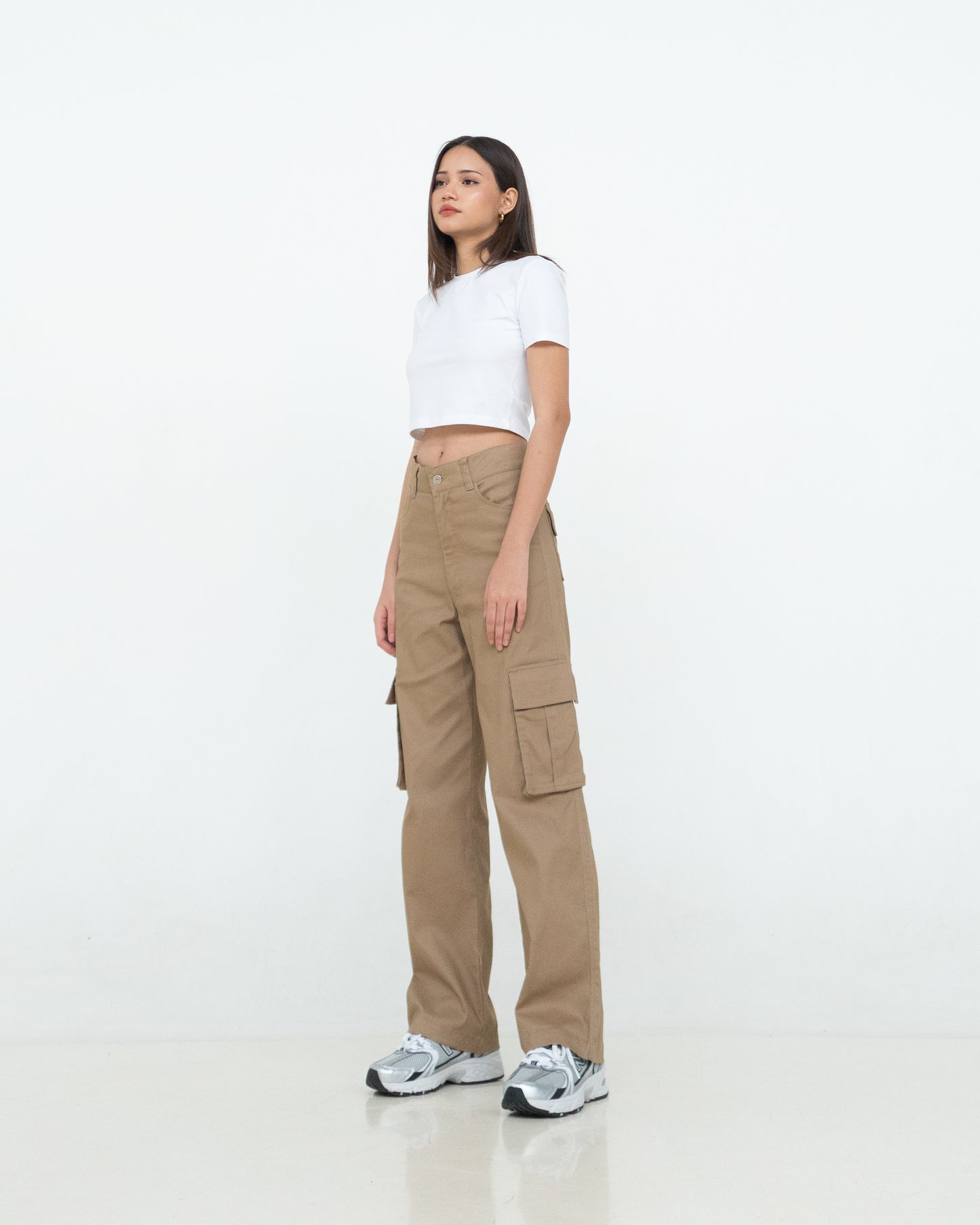 Joia Straight Cargo Pants - Khaki