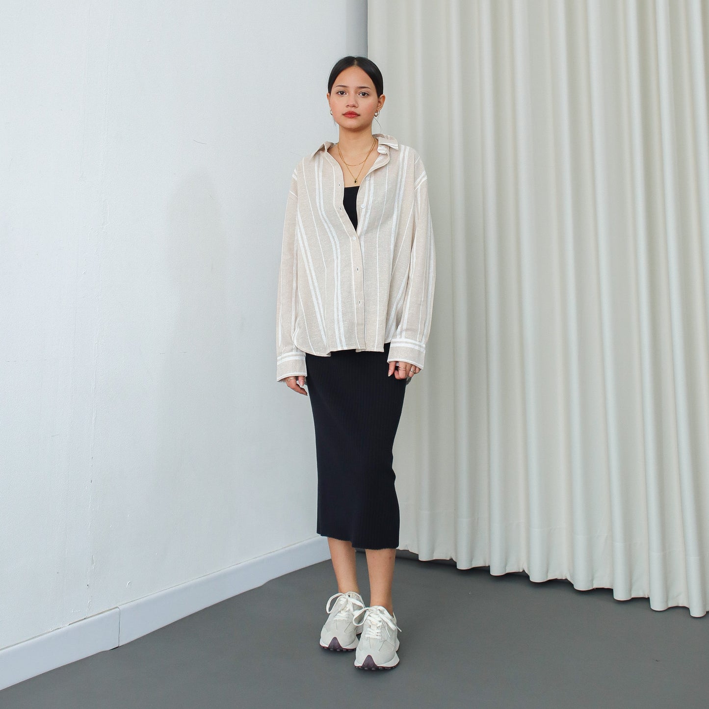 Francia Linen Oversized Shirt - Sand