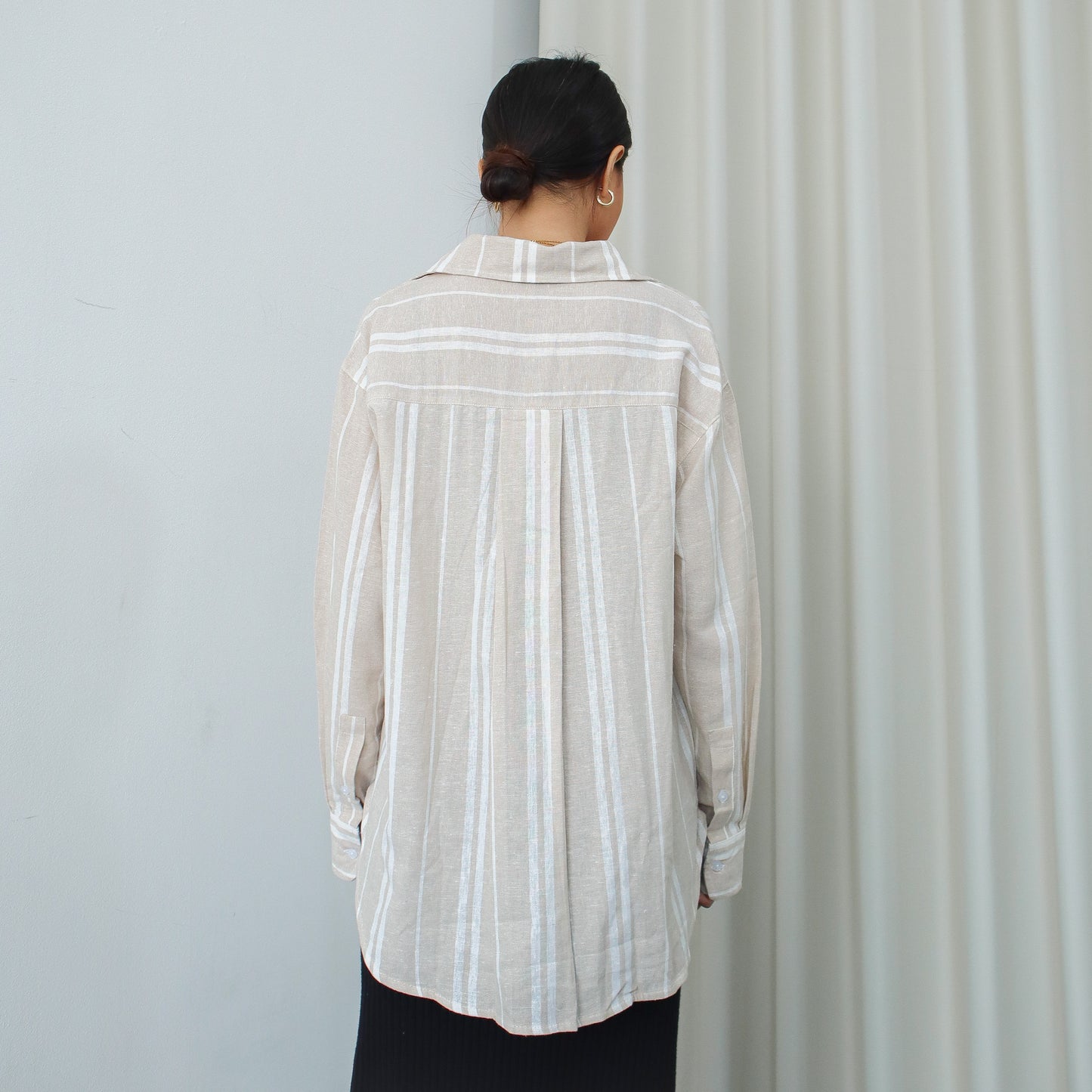 Francia Linen Oversized Shirt - Sand