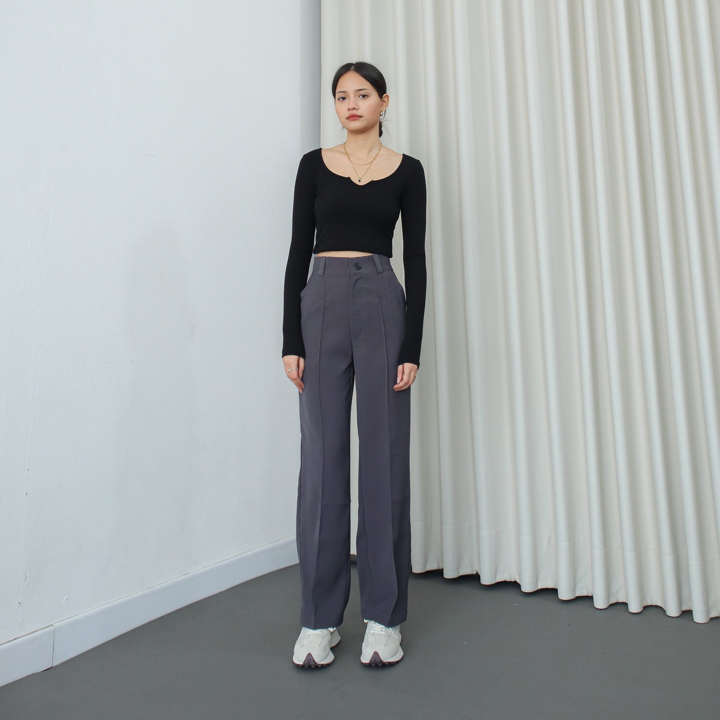 Calia Long Trousers Grey Indigo