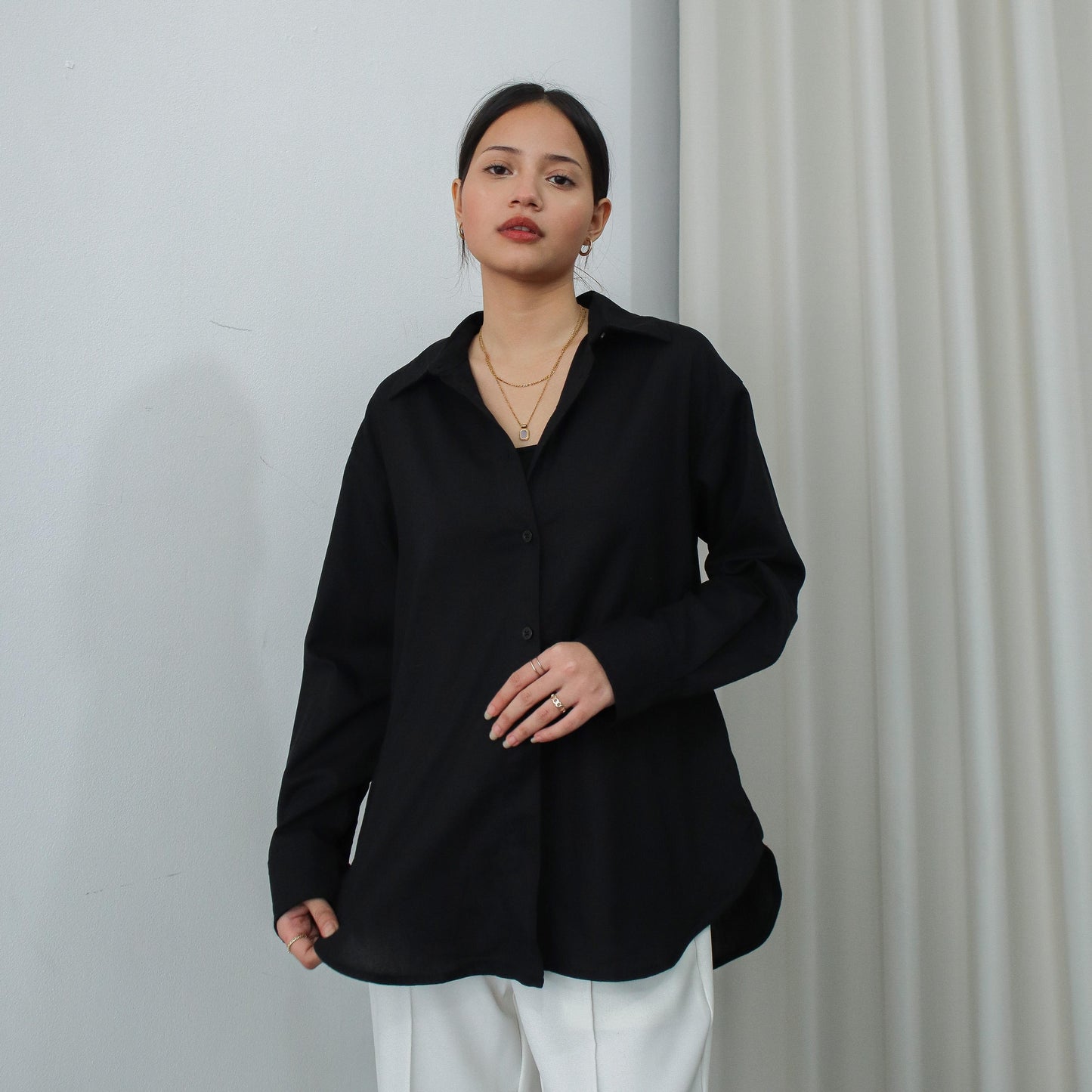 Francia Linen Oversized Shirt