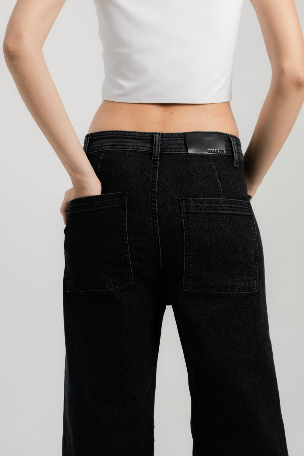 Gia Wide Leg Jeans - Black