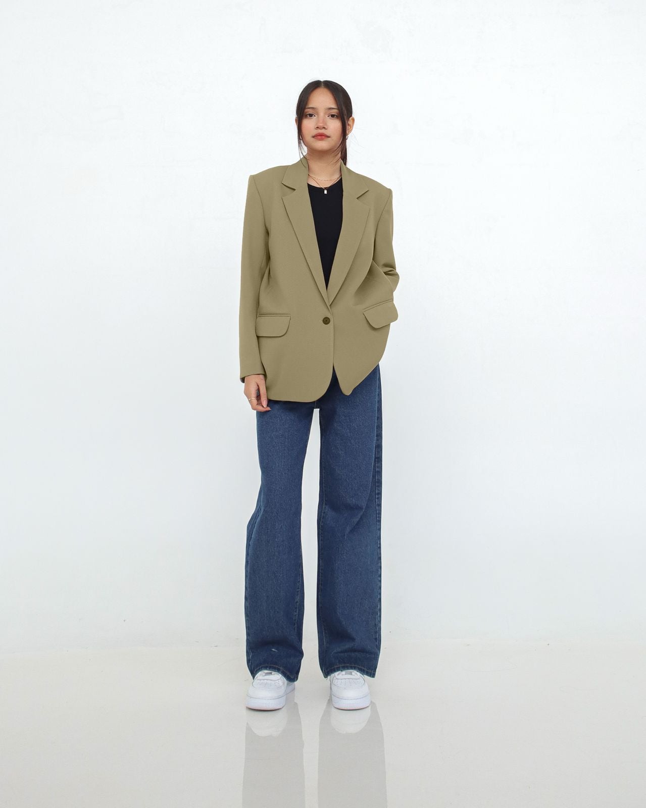 Gracia Oversized Blazer - Khaki