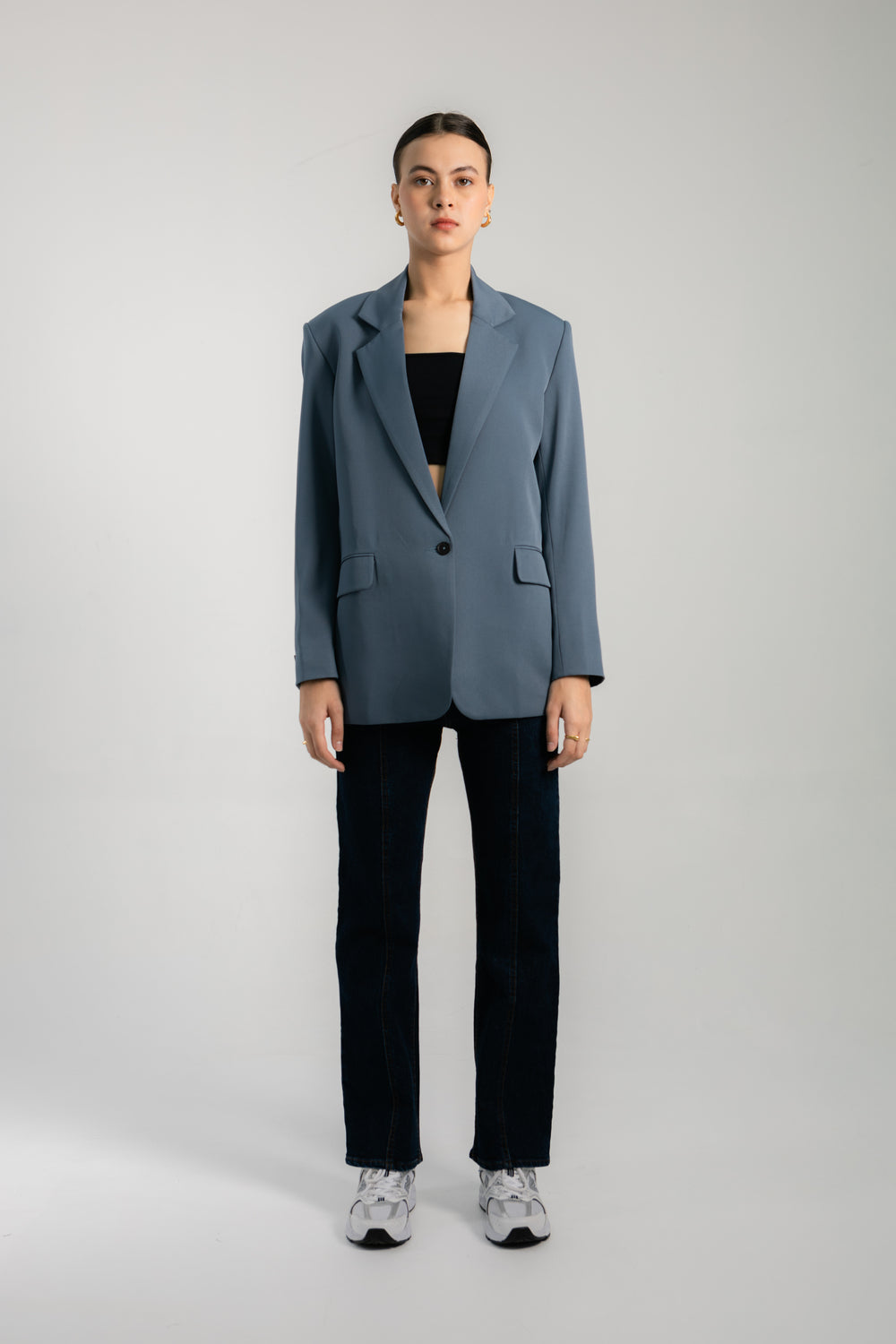 Gracia Oversized Blazer - Serenity Blue