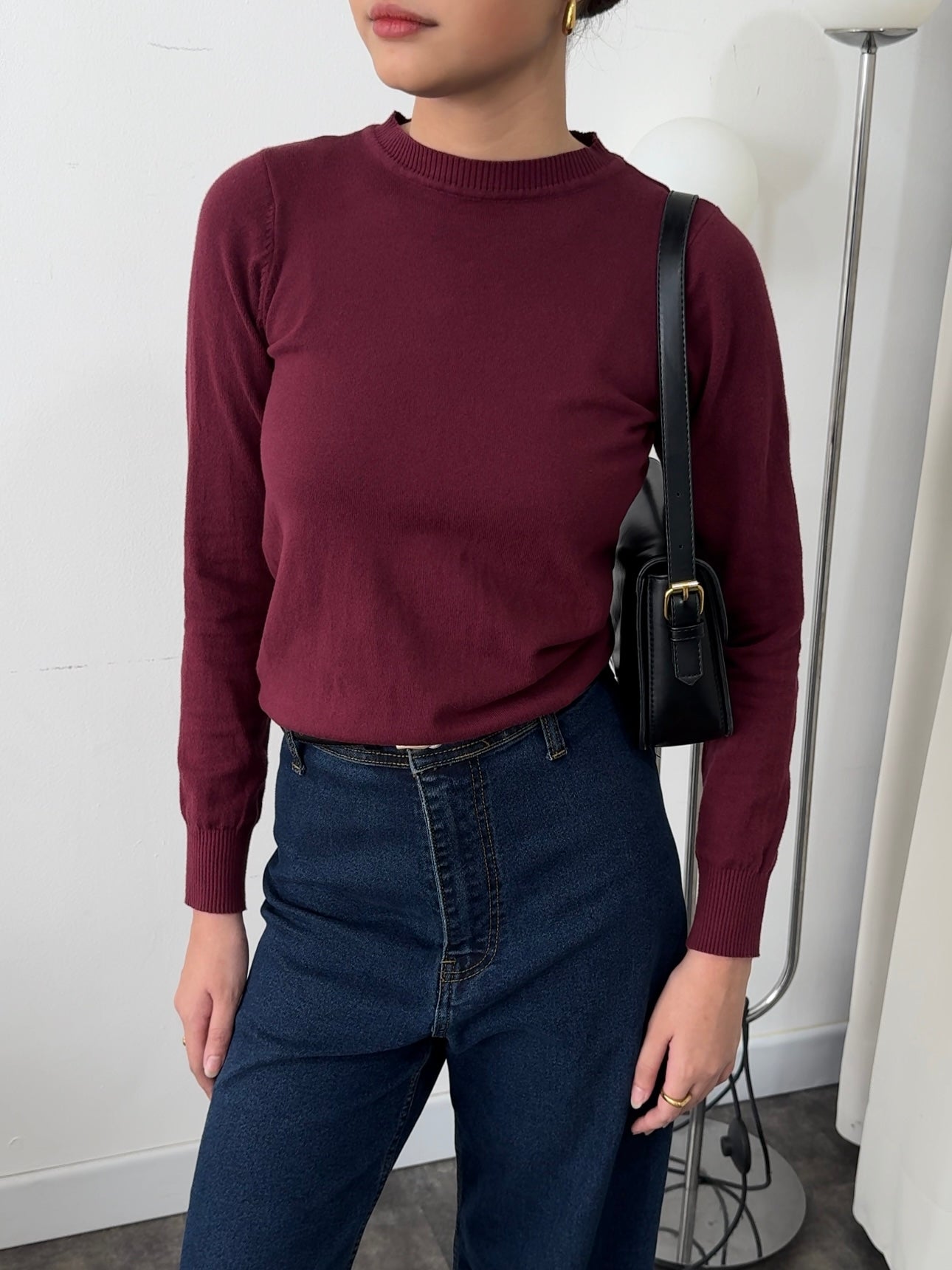 Catania Soft Knit Sweater - Burgundy