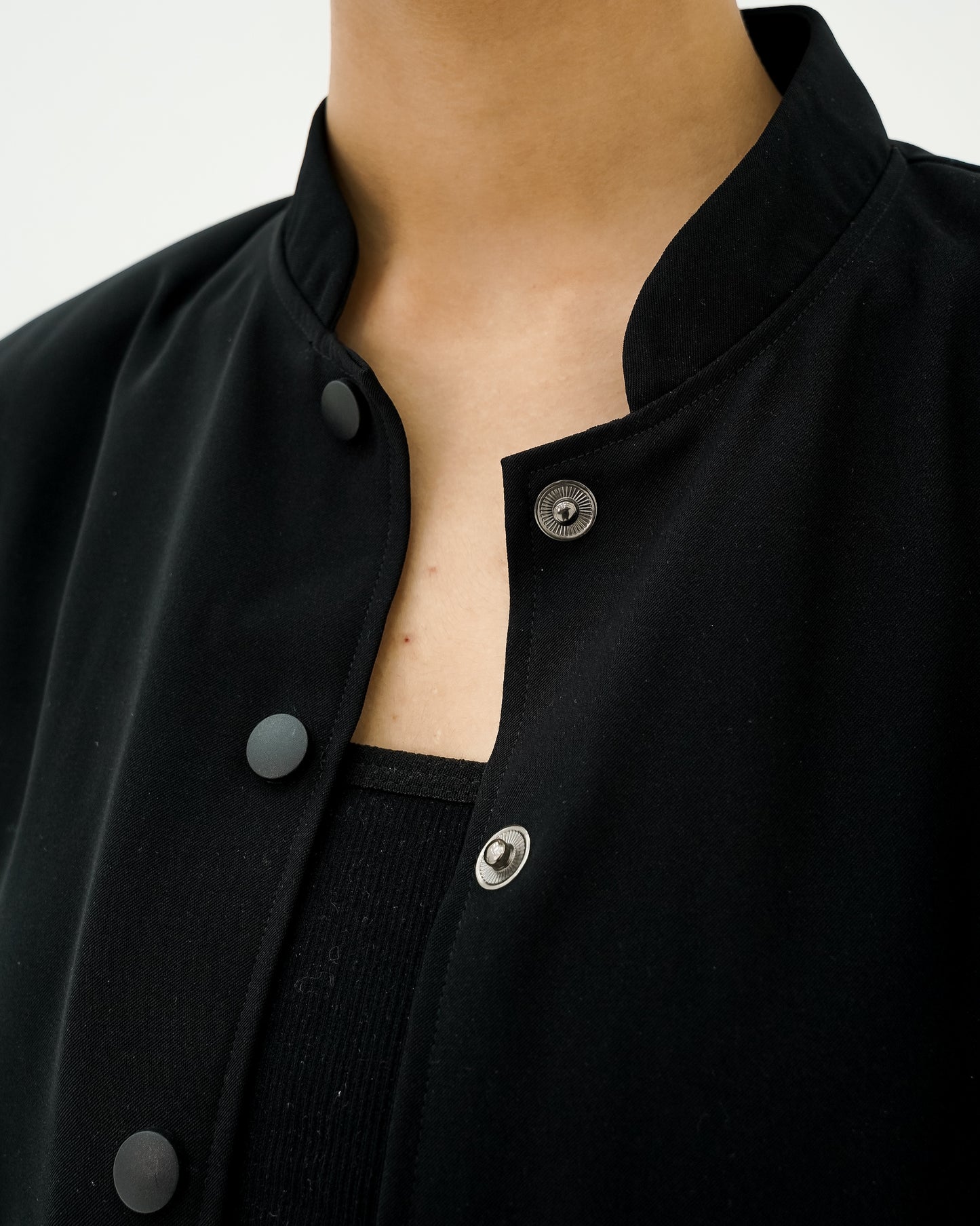 Cassia Oversized Bomber Jacket with Pocket White