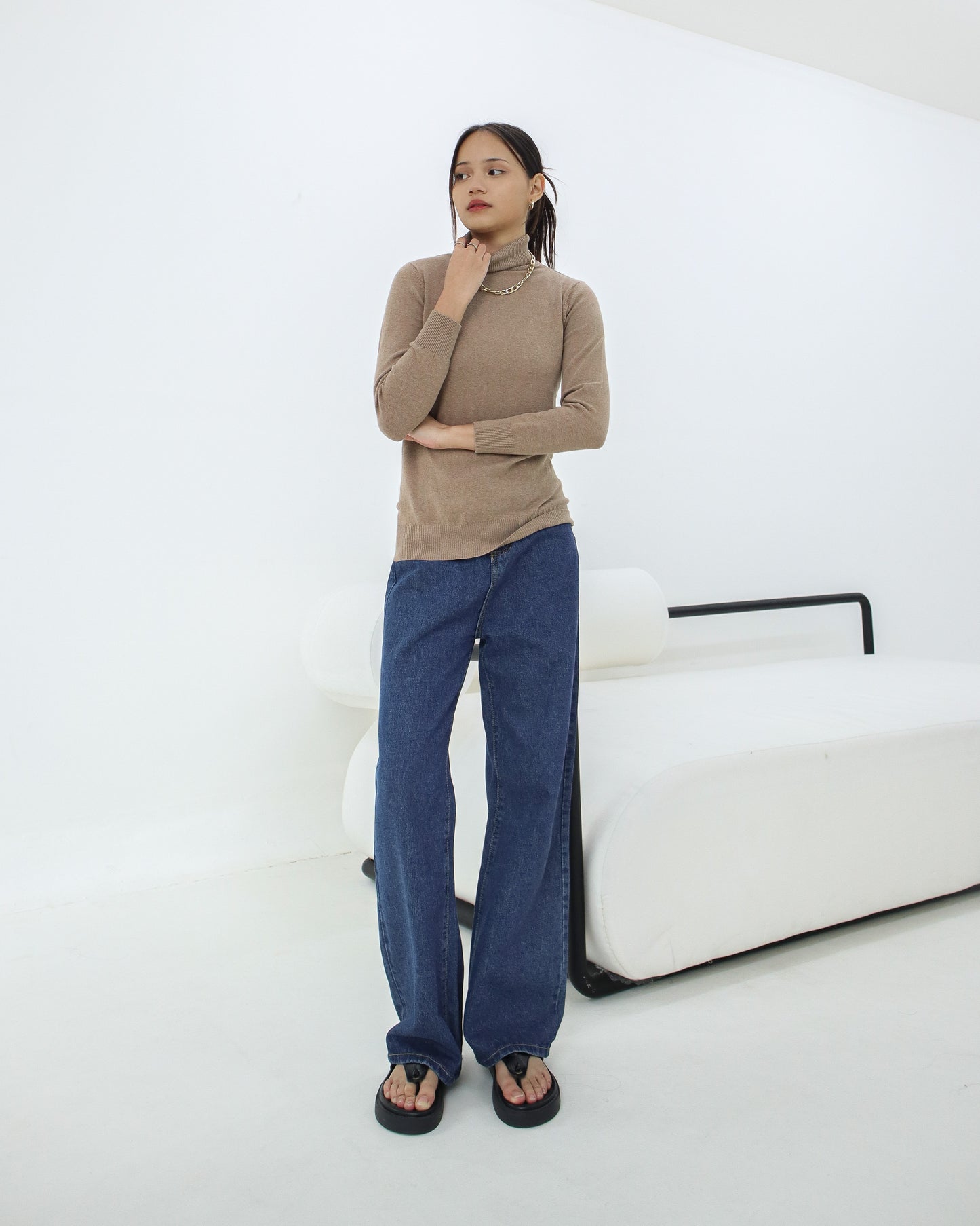 Bia High Neck Soft Knit Sweater