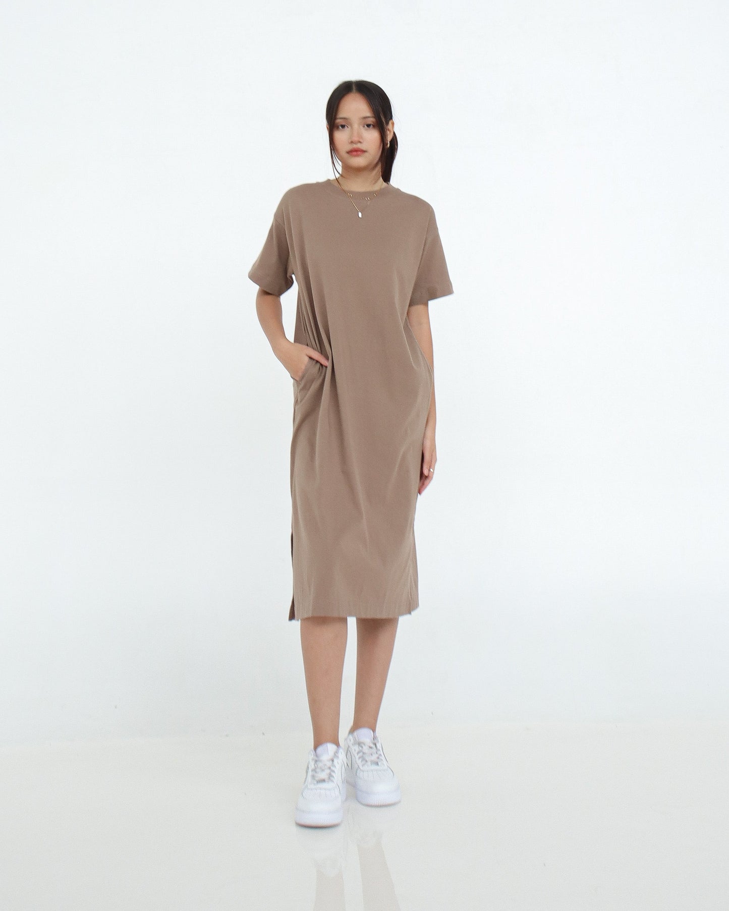 Leia Calf Length T-Shirt Dress