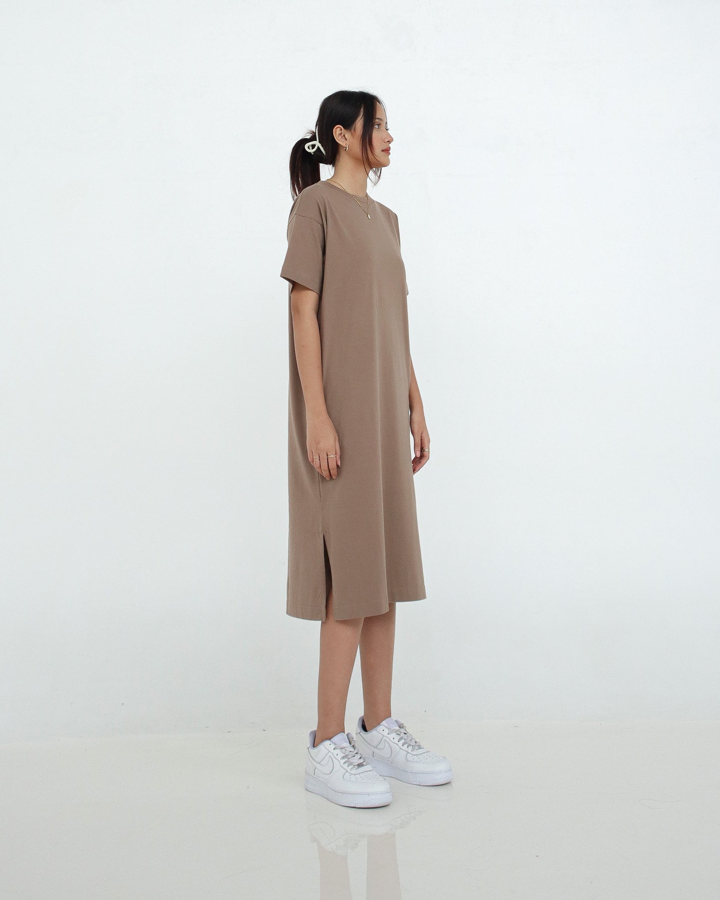 Leia Calf Length T-Shirt Dress