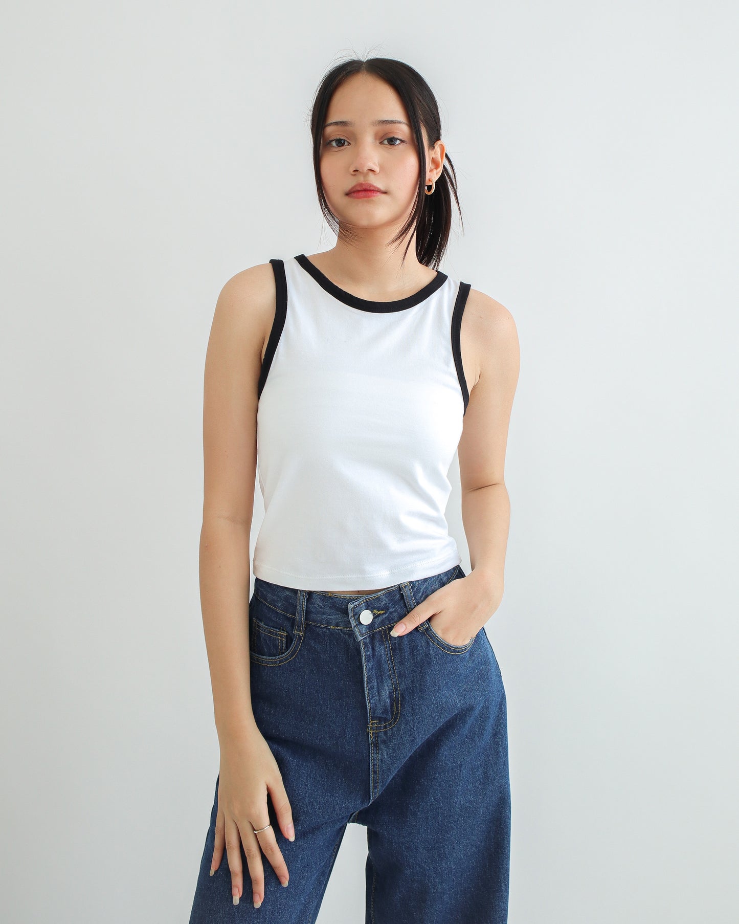 Cecilia Cropped Halter Tank Top