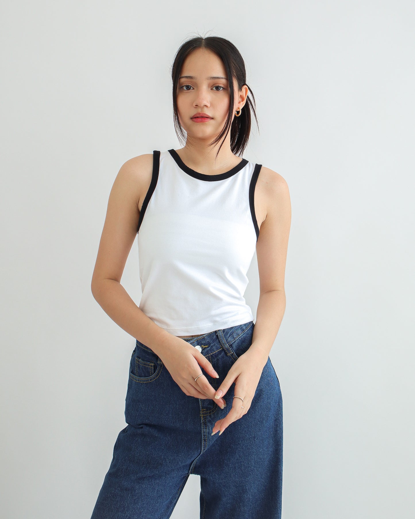 Cecilia Cropped Halter Tank Top