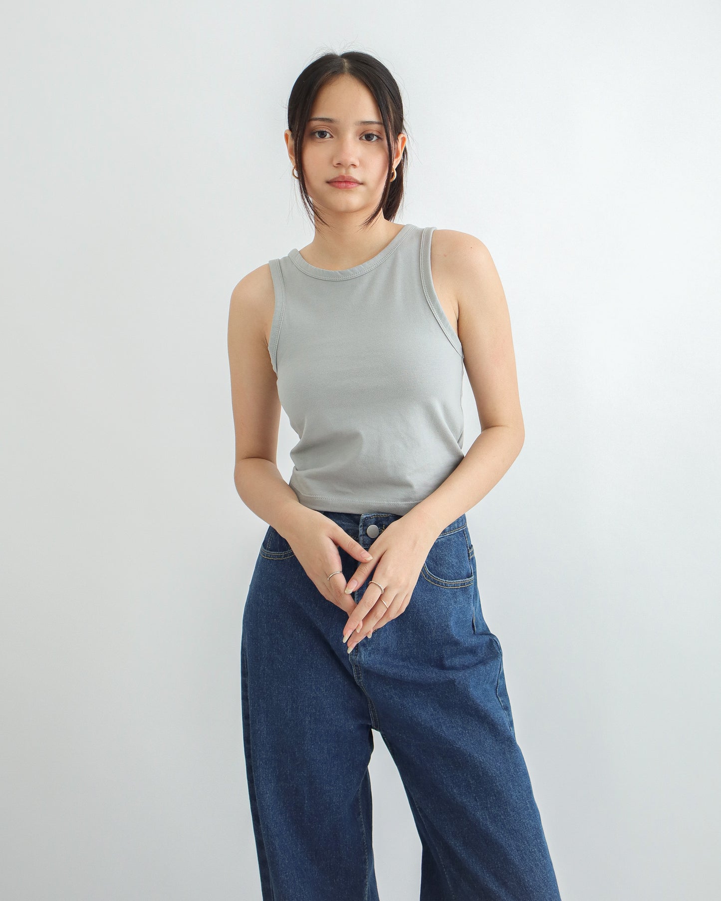 Cecilia Cropped Halter Tank Top