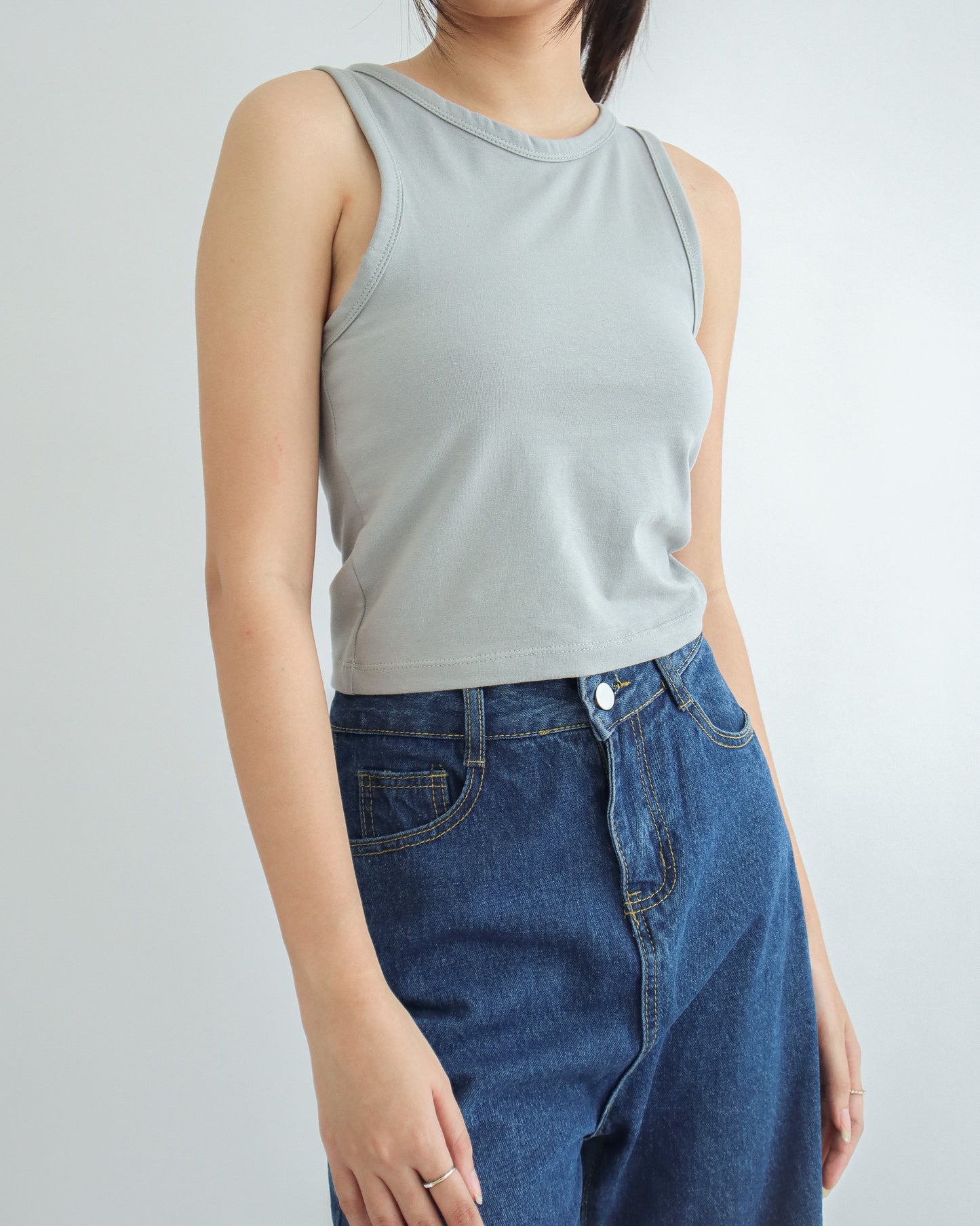 Cecilia Cropped Halter Tank Top