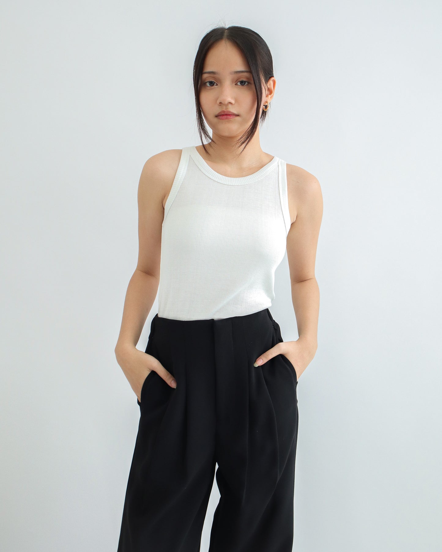 Tatia Highwaisted Ankle Pants with Darts