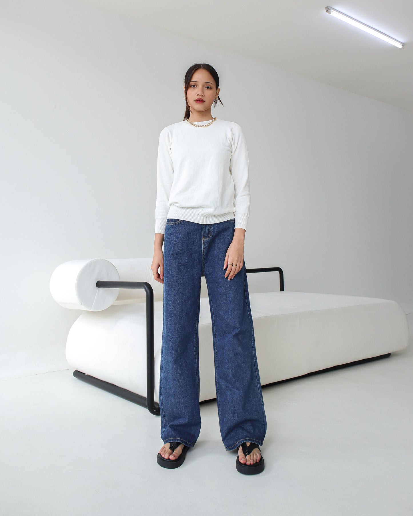 Catania Soft Knit Sweater White