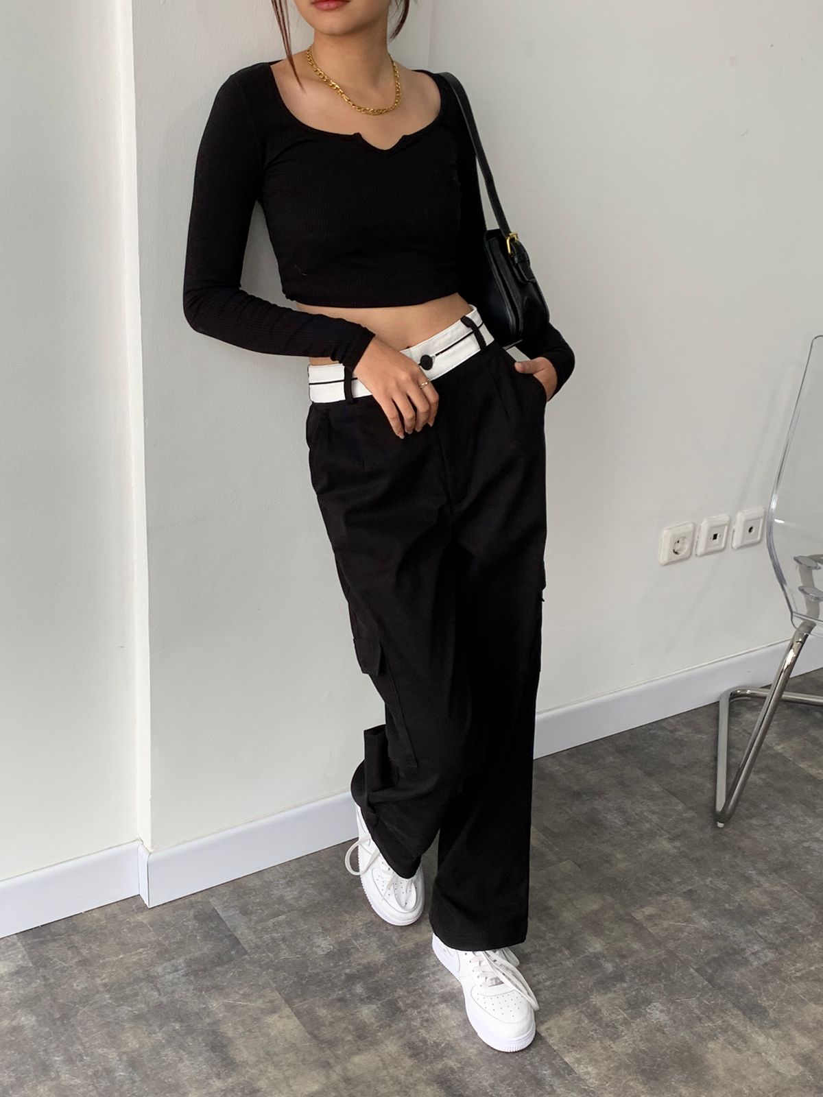 Alexandria Reversed Waistband Cargo Pants