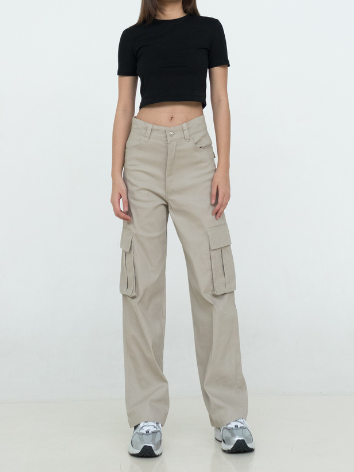 KAIAHATI - Joia Straight Cargo Pants Sand