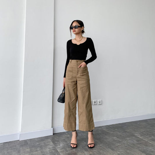 Gaia Twill Pants -  Khaki