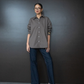 Enricia Basic Oversized Shirt - Dark Grey