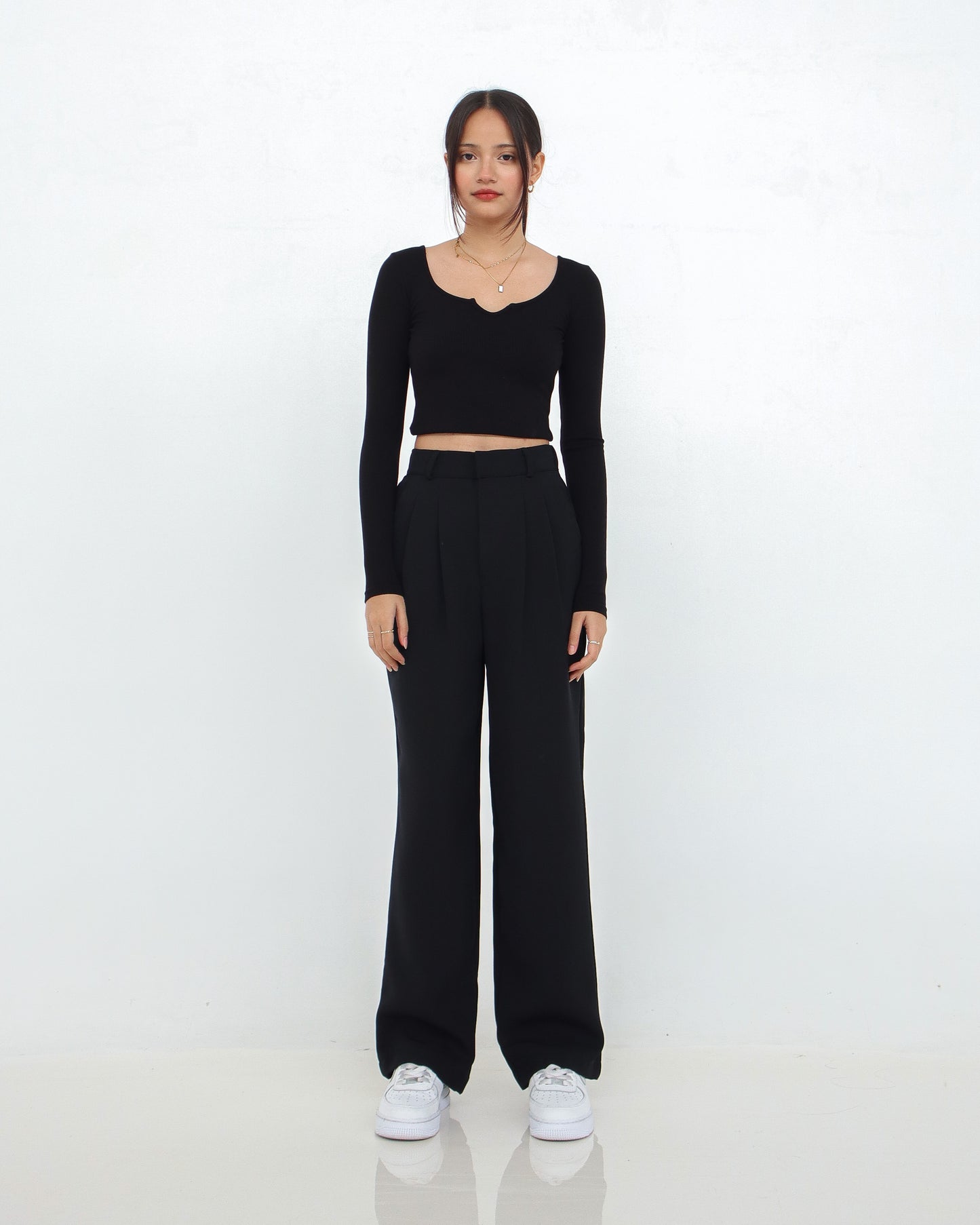 Lucia Pleated Wide Leg Trousers