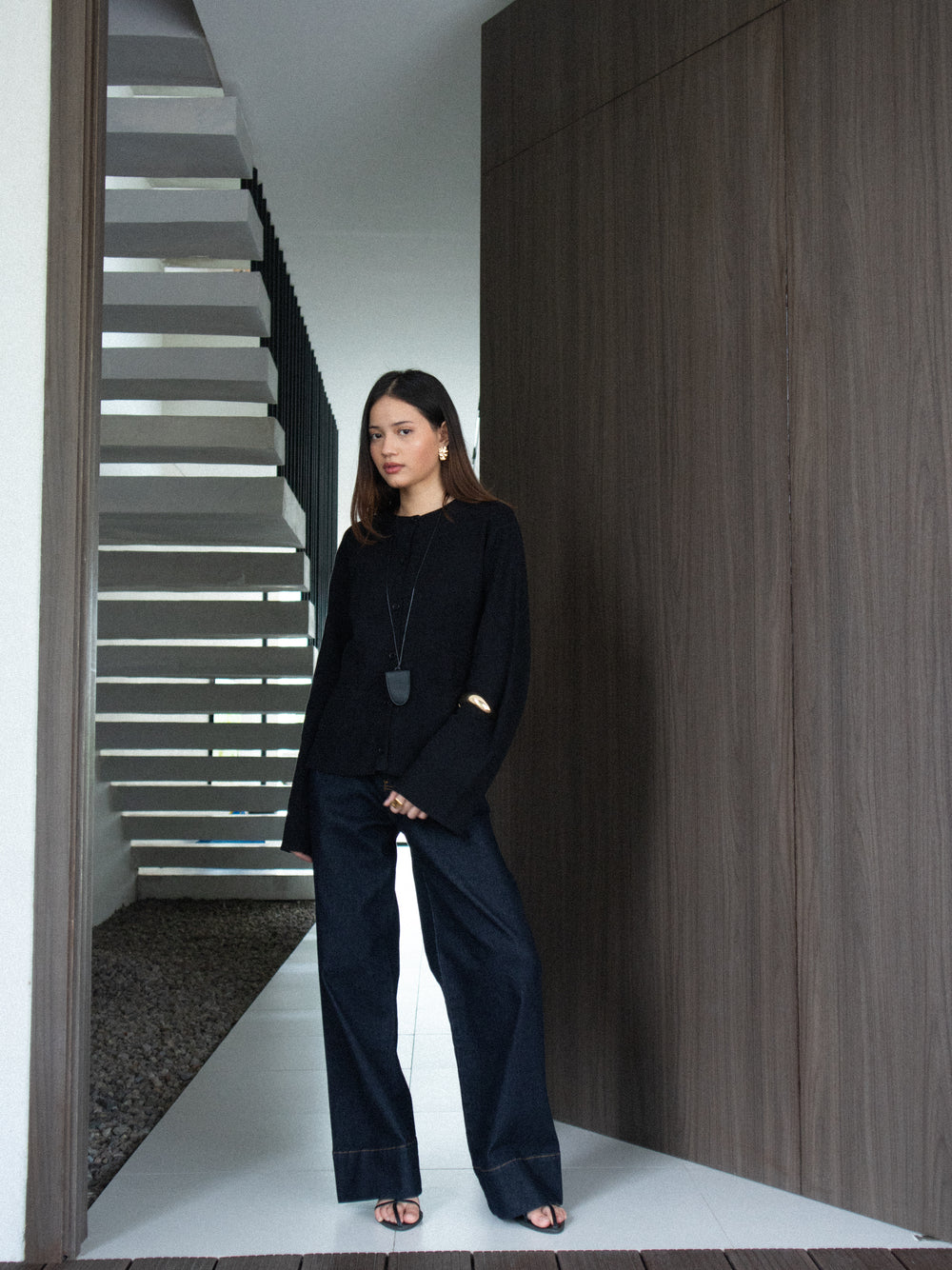 Camia Fitted Knit Cardigan - Black