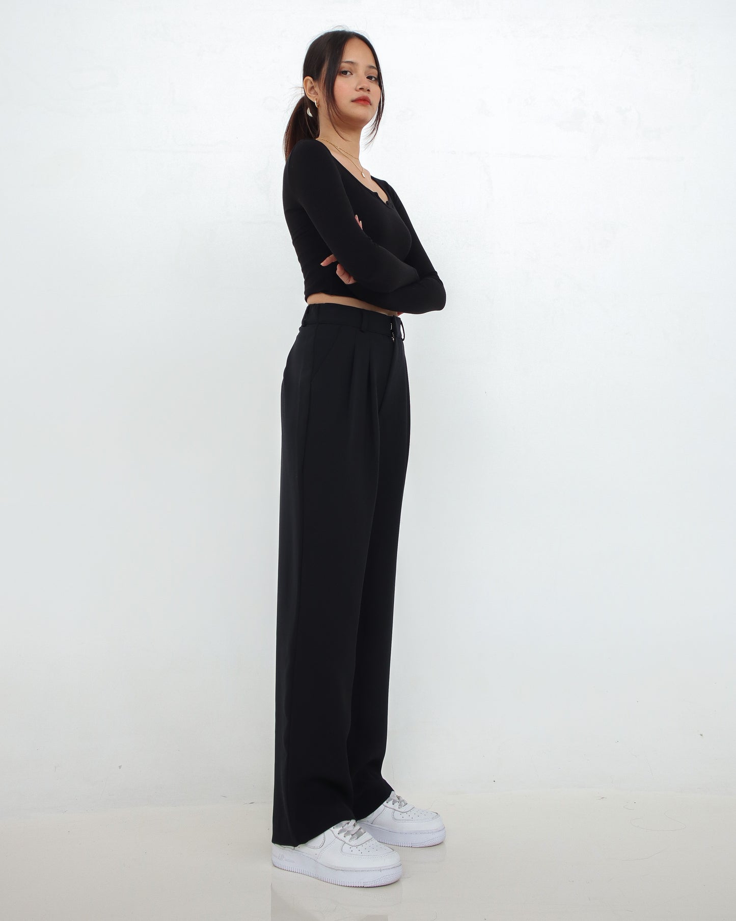 Lucia Pleated Wide Leg Trousers