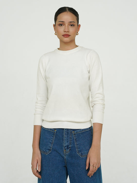 Catania Soft Knit Sweater White
