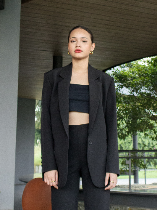Gracia Oversized Blazer - Black