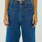 KAIAHATI - Dania Straight Leg Jeans With Front Pocket Medium Blue