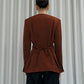 Alia Assymetric Blazer - Brown
