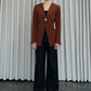 Alia Assymetric Blazer - Brown