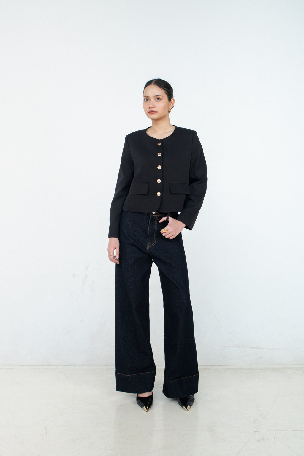 Valencia Collarless Jacket