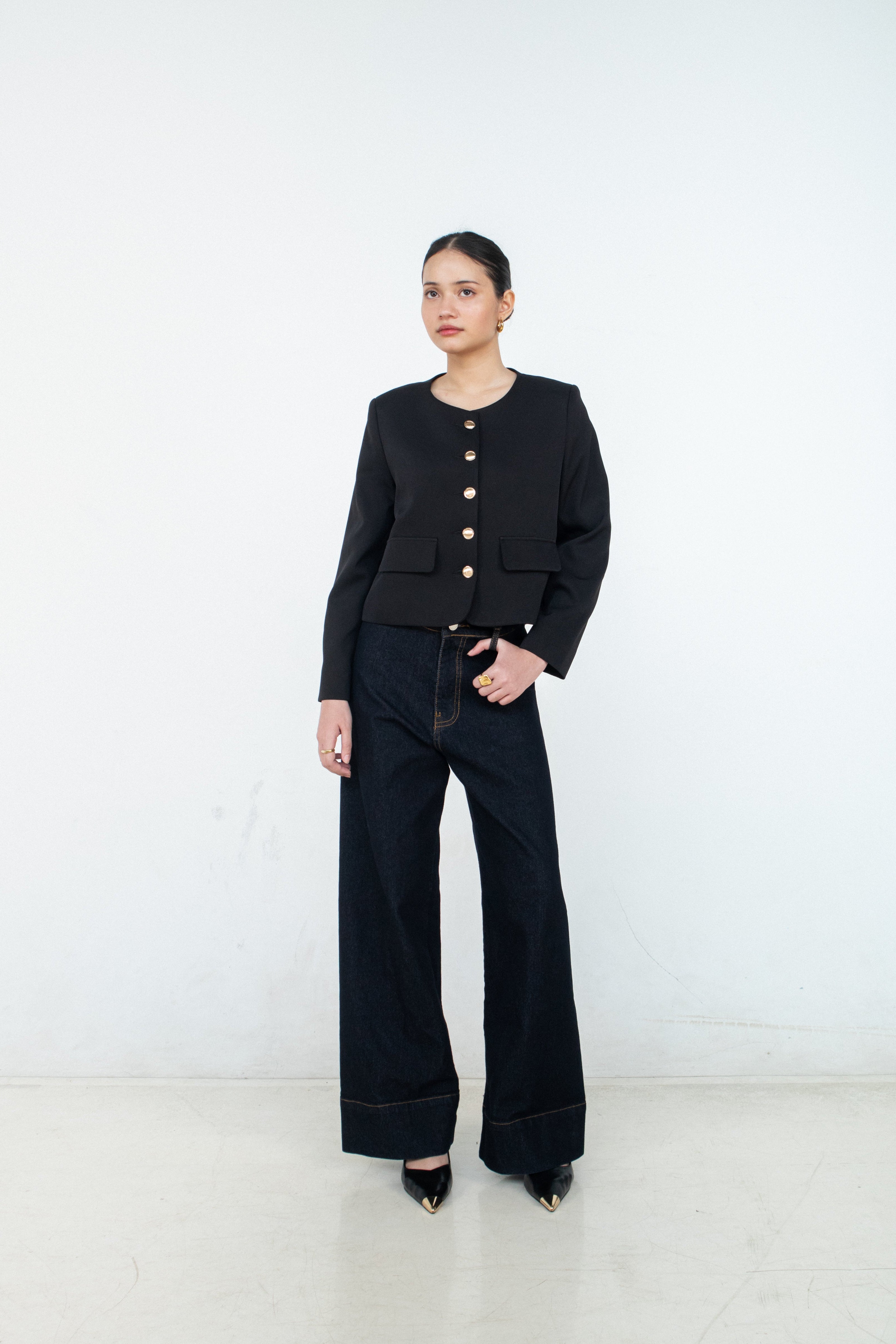 Valencia Collarless Jacket