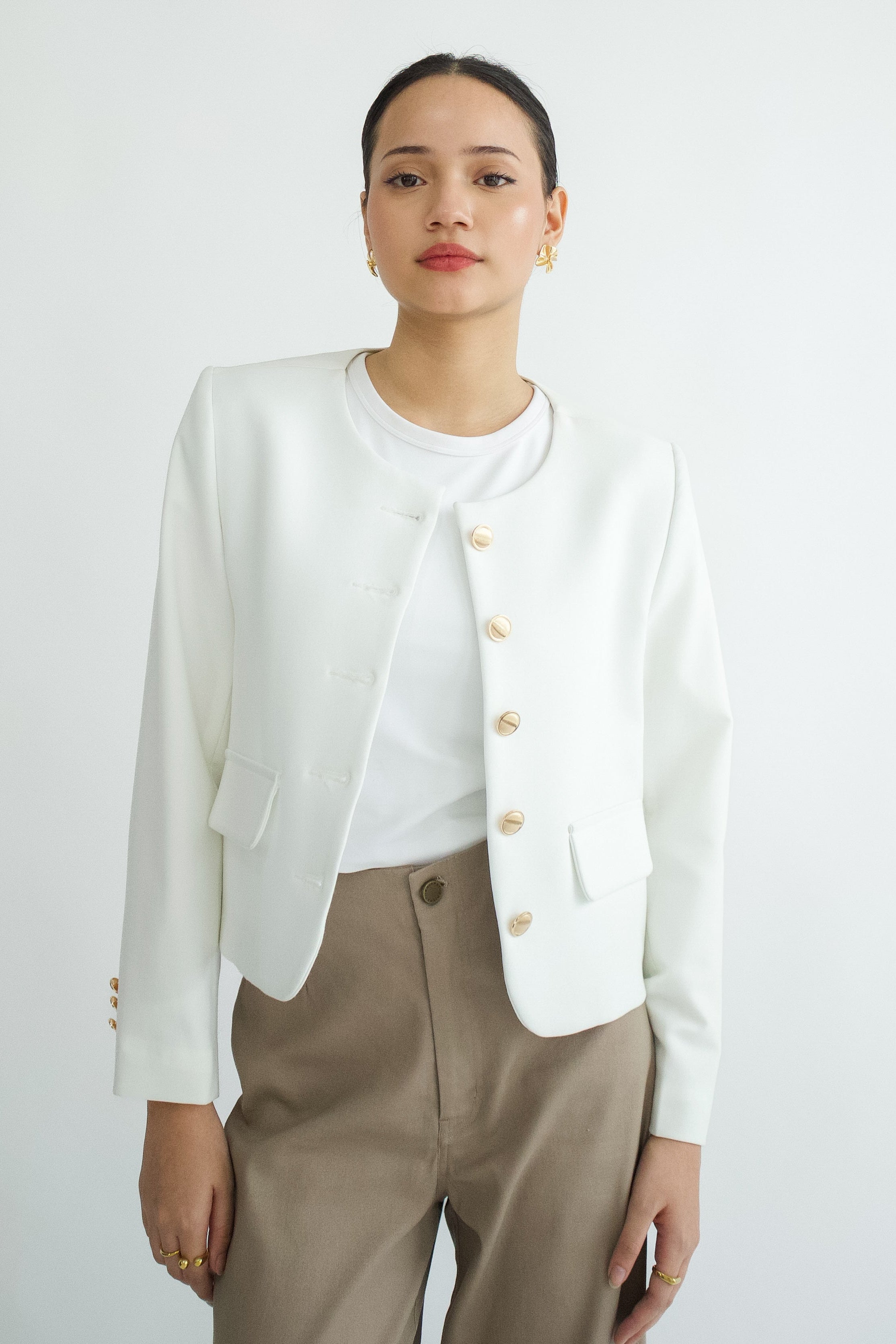 Valencia Collarless Jacket