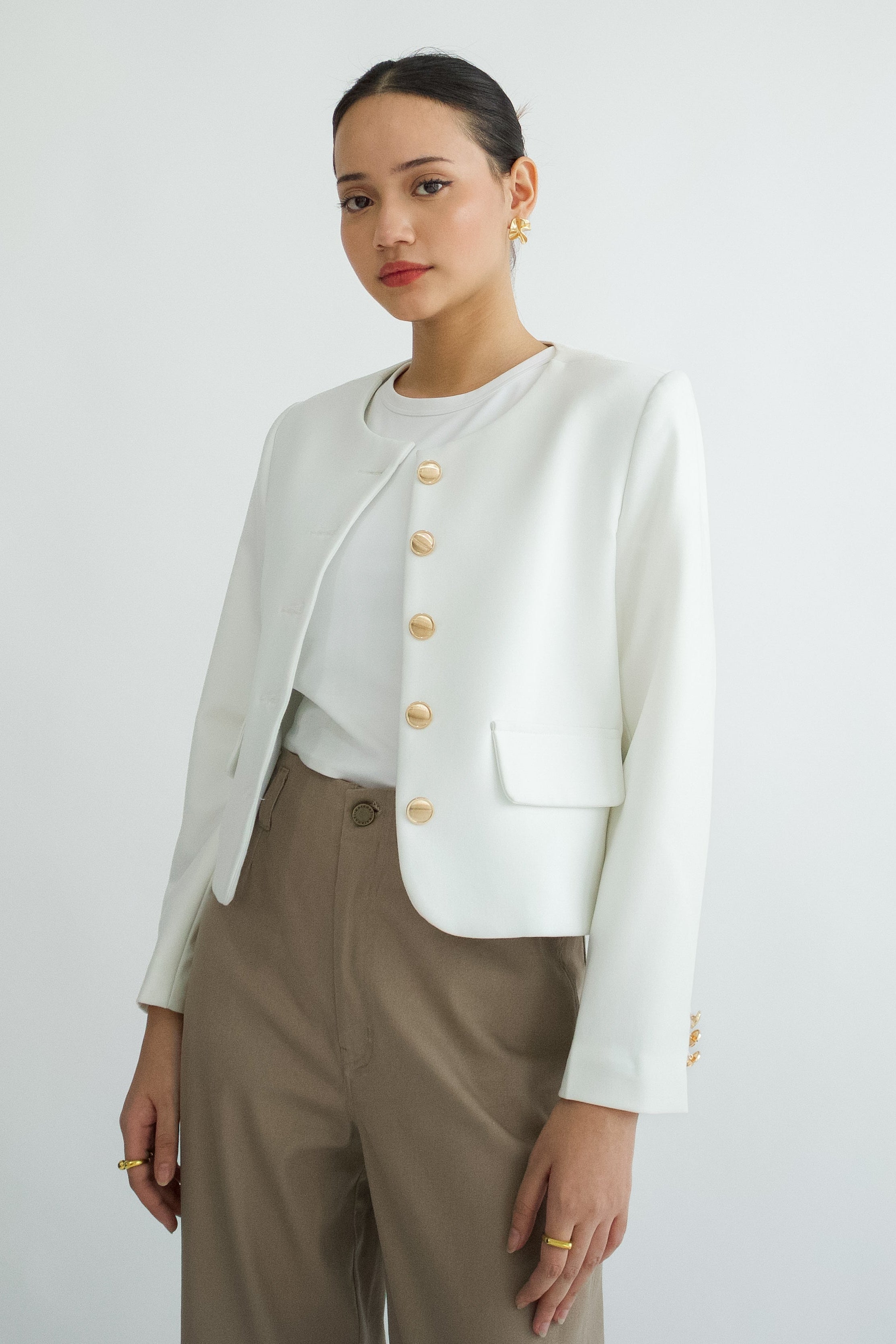 Valencia Collarless Jacket