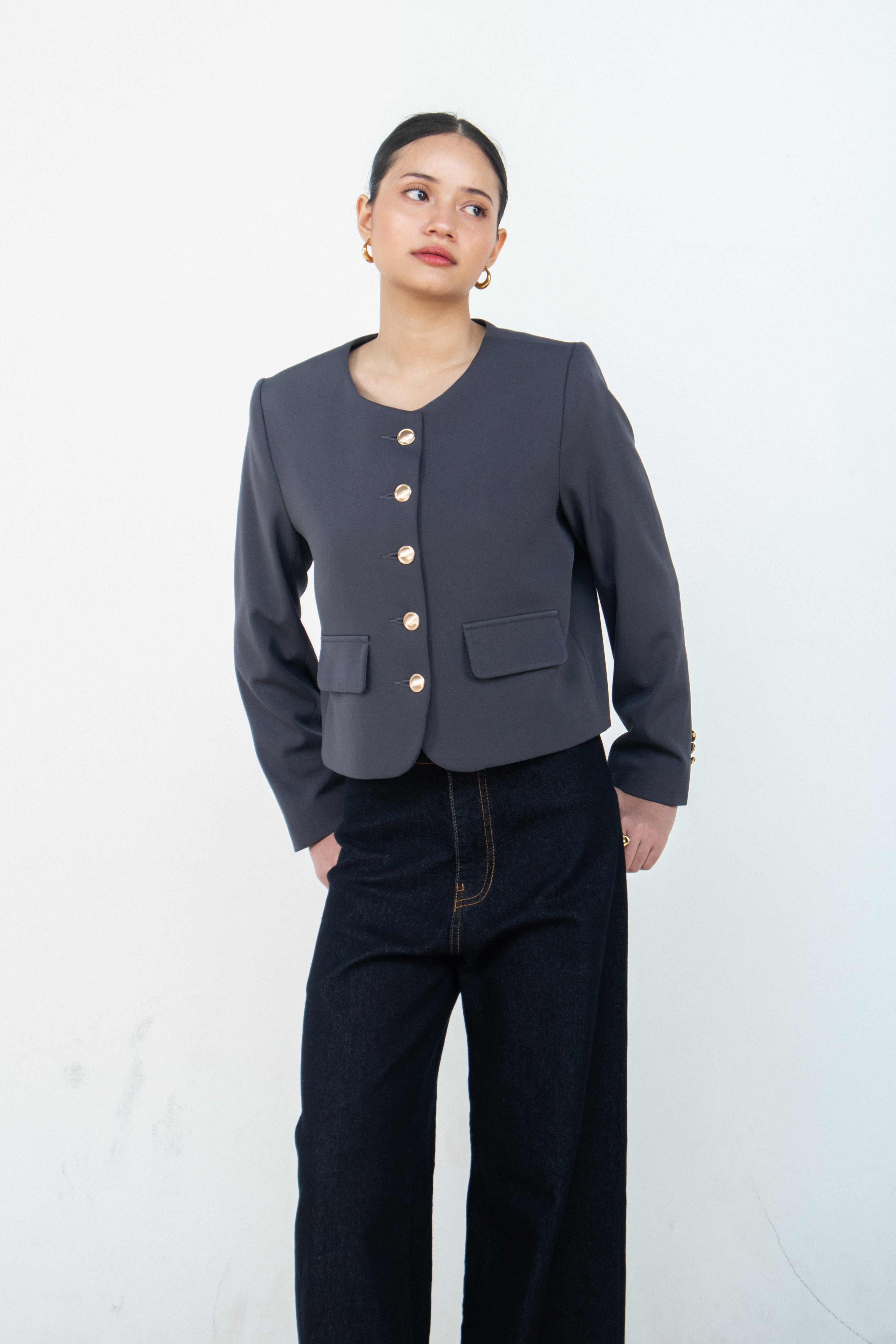 Valencia Collarless Jacket