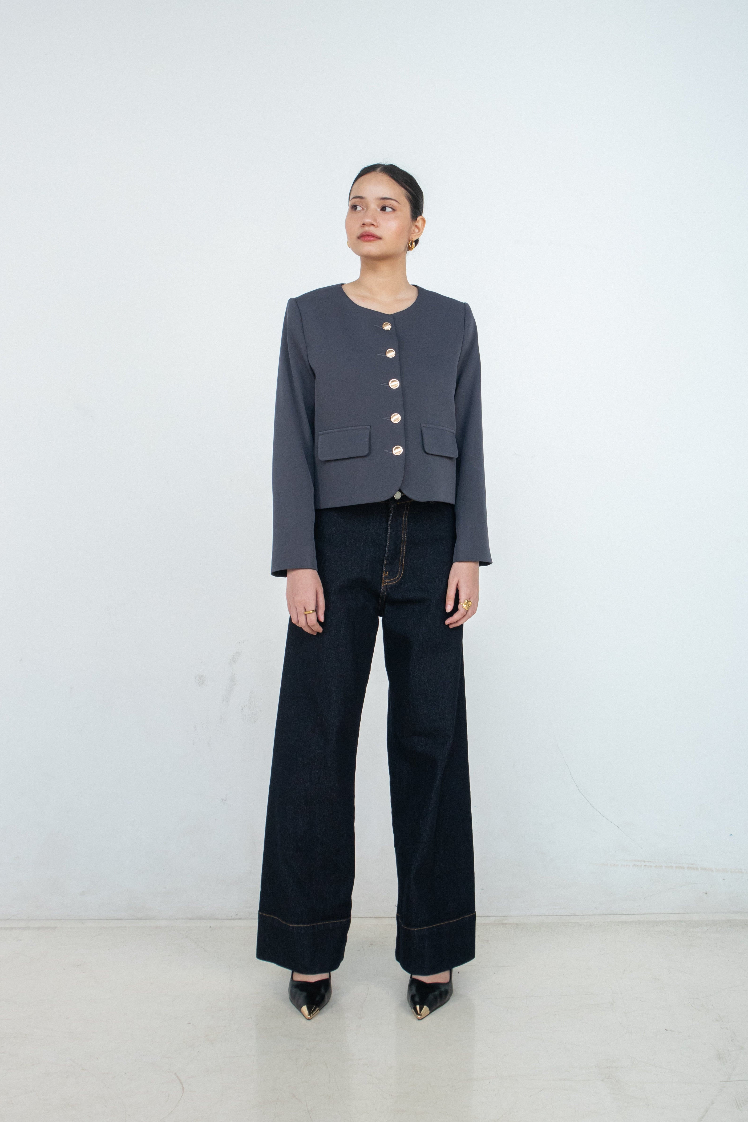 Valencia Collarless Jacket