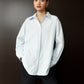 Enricia Basic Oversized Shirt - Baby Blue